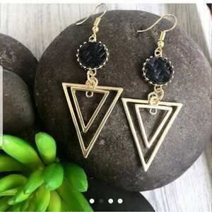 BASKET WEAVE GEO EARRINGS
